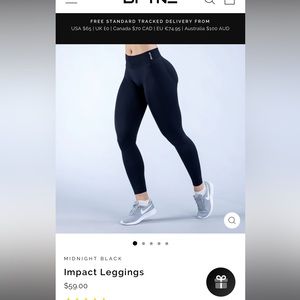 Dfyne Impact Legging in Black. Size medium.